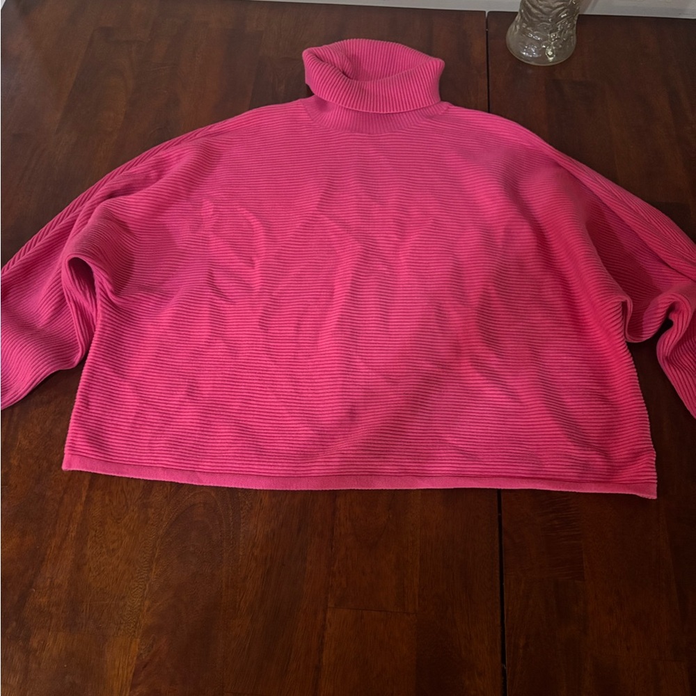 Pink Turtleneck Sweater and matching skirt set